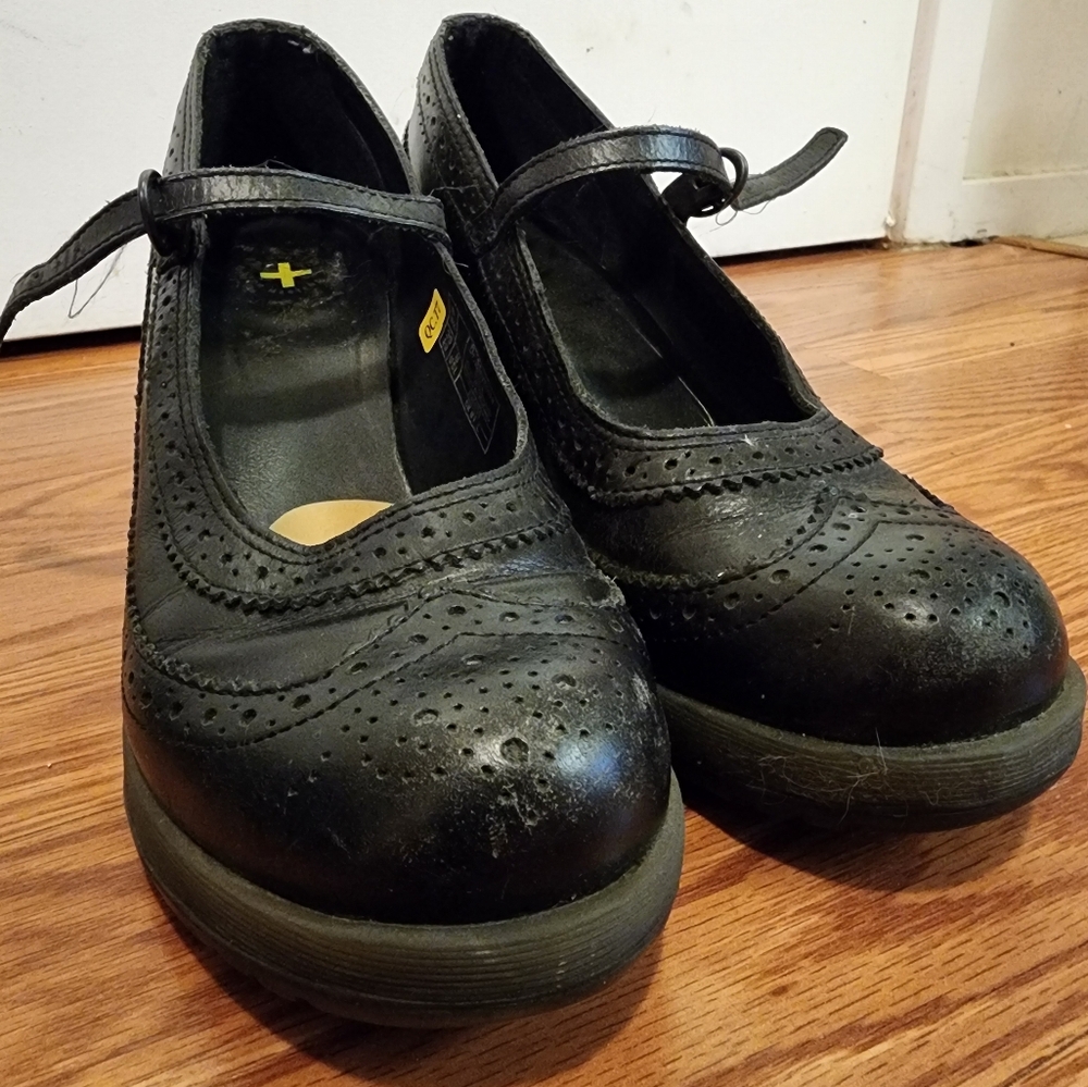 Dr Martens Black Leather Heels SIZE 8